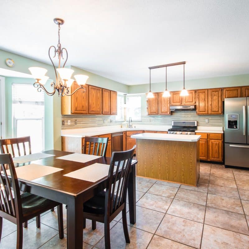 kitchen in a desired rental