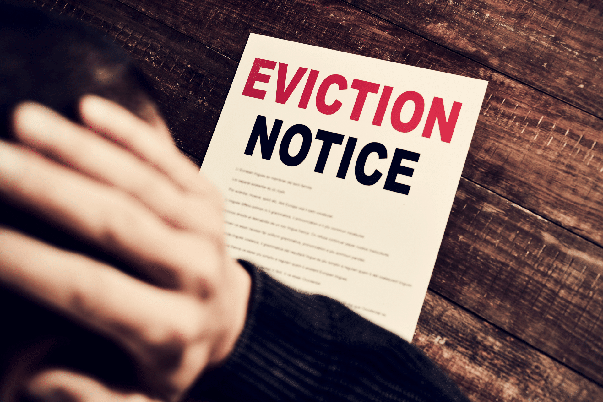 eviction notice - blog feature image
