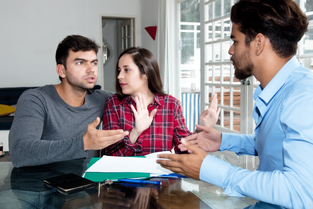 tenants and property manager talking